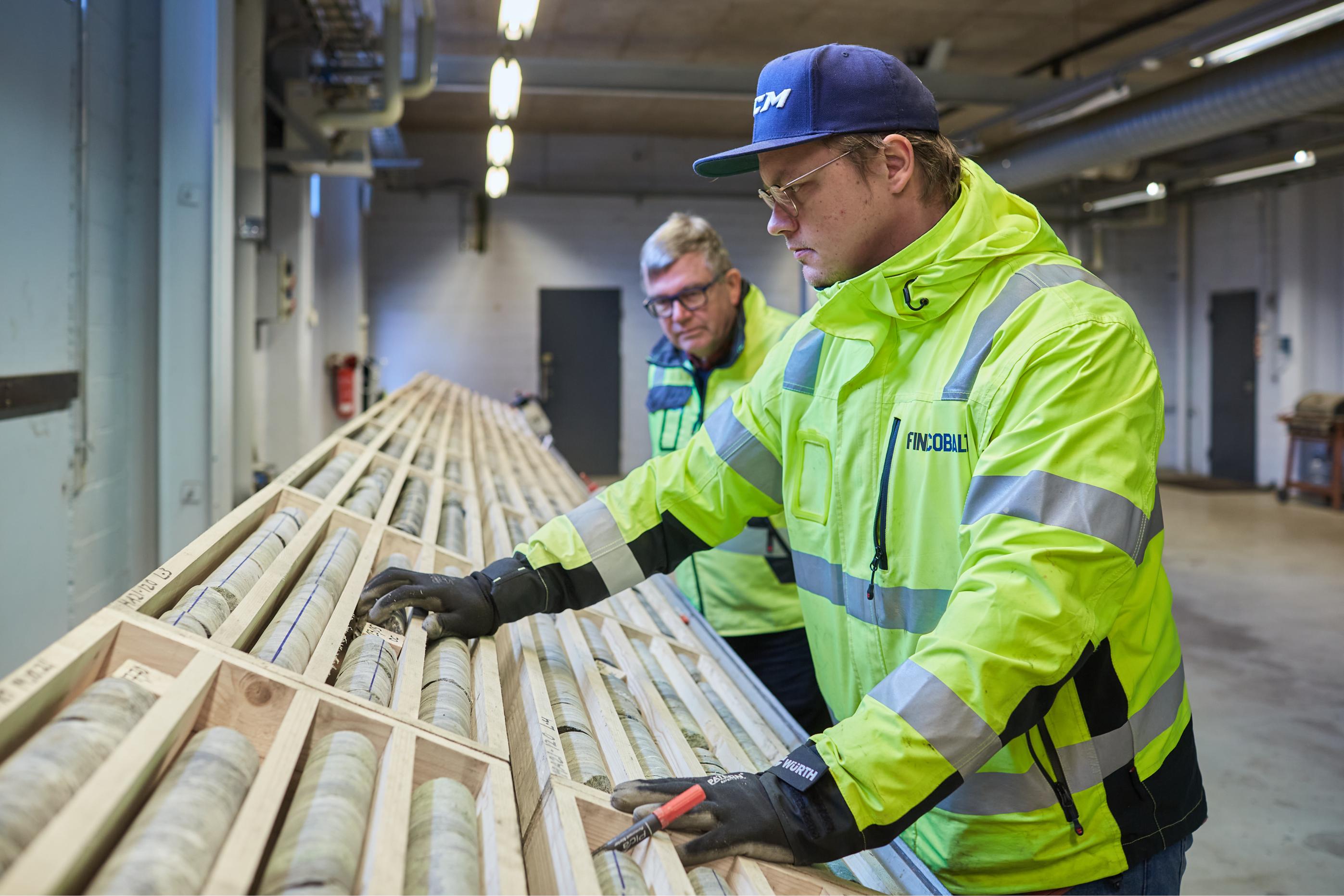Core logging at Hautalampi, Finncobalt site